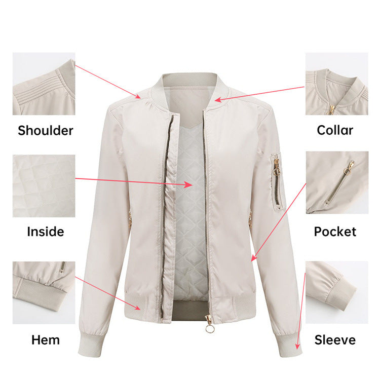 New Fashion Women's Jacket Casual Thin Cotton Autumn And Winter Coat