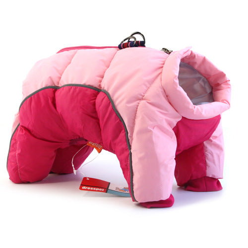 Pet Dog Clothes Winter Clothing Thickened Warm Down Jacket Teddy Four-Legged Winter Coat