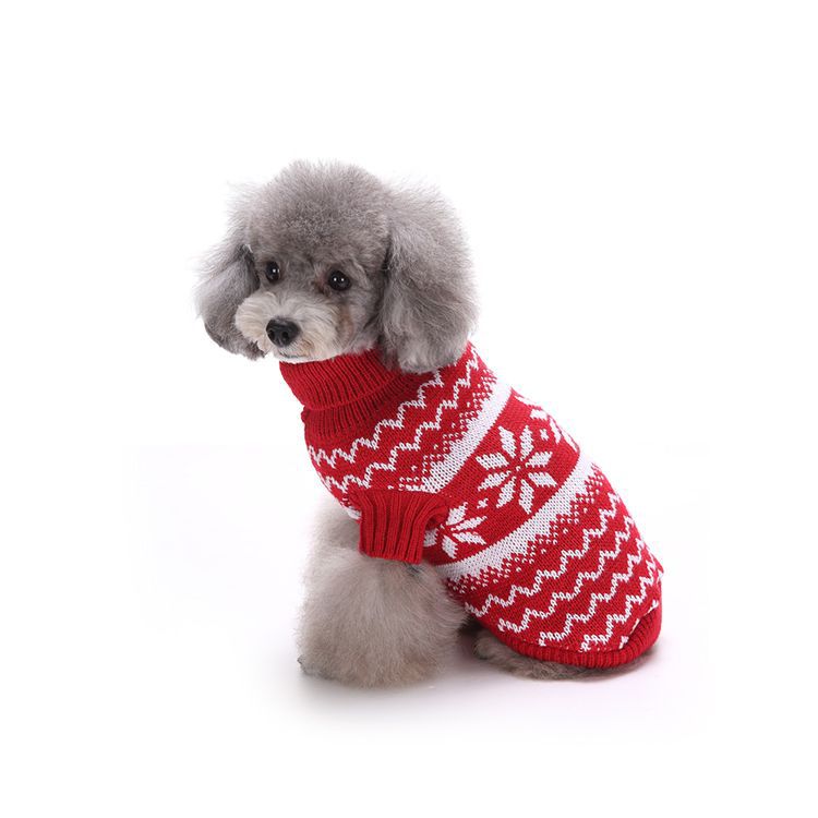Winter New Pet Clothes Snowflake Wave Sweater Dog Warm Winter Clothes