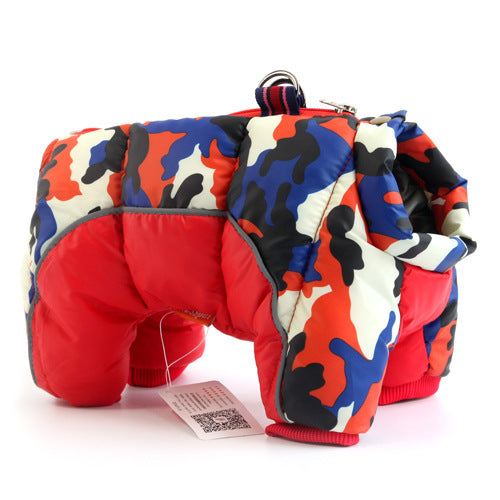 Pet Dog Clothes Winter Clothing Thickened Warm Down Jacket Teddy Four-Legged Winter Coat