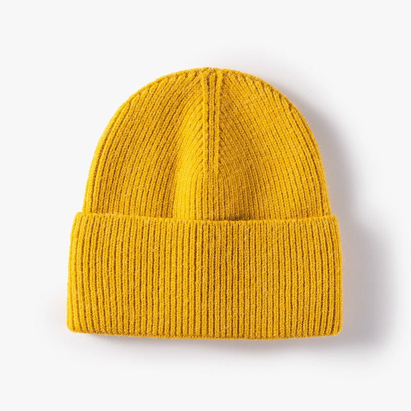 Hat women autumn and winter fashion hat outdoor knitted hat women warm winter men's woolen hat wholesale custom