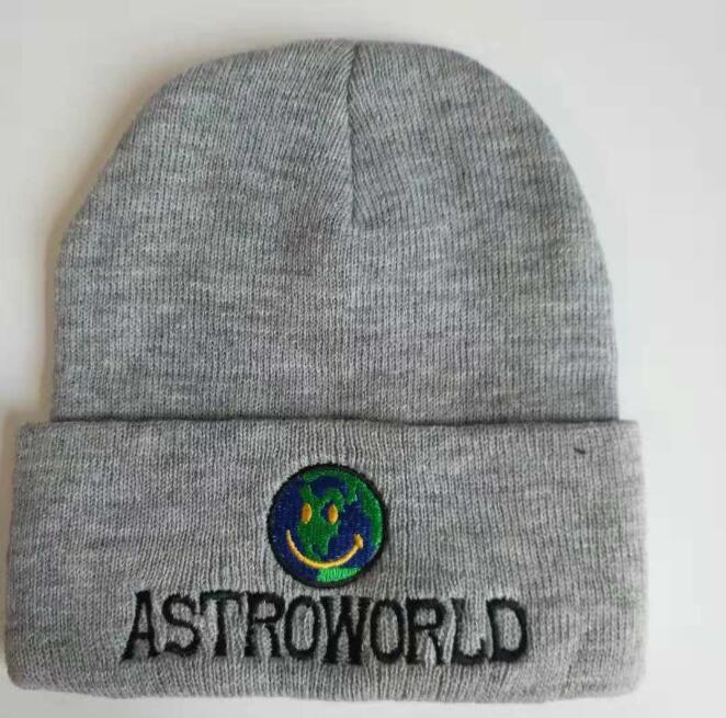 New Travi$ Scott ASTROWORLD Knitted Hat embroidery Warm Winter Beanie