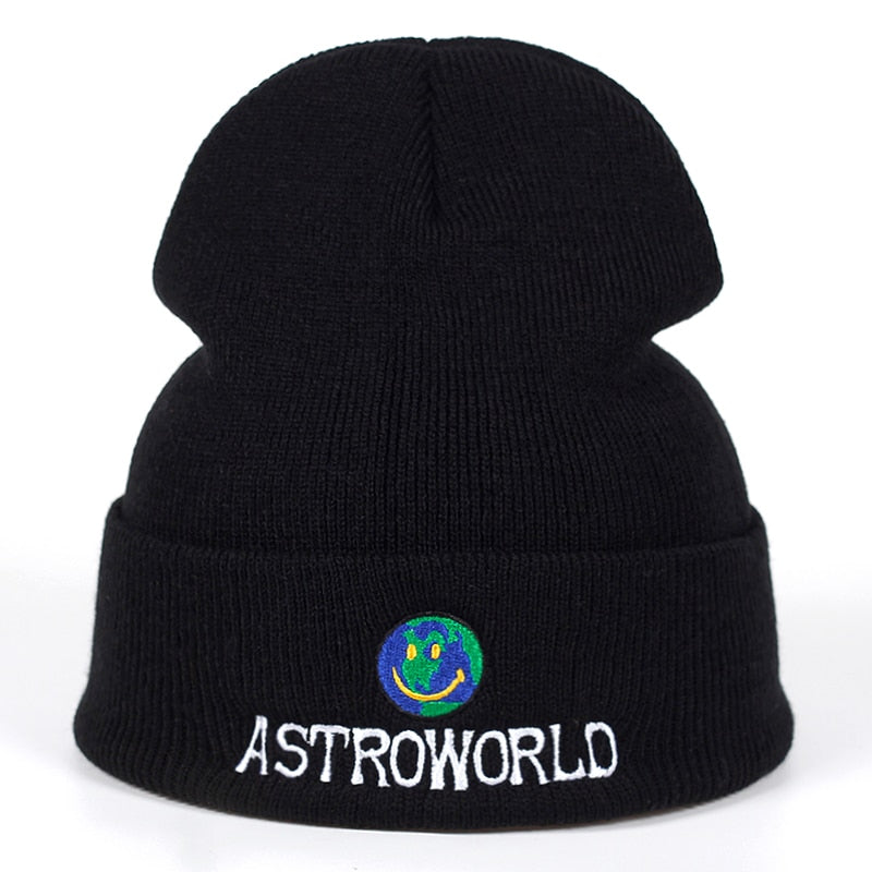 New Travi$ Scott ASTROWORLD Knitted Hat embroidery Warm Winter Beanie