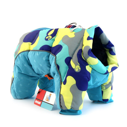 Pet Dog Clothes Winter Clothing Thickened Warm Down Jacket Teddy Four-Legged Winter Coat
