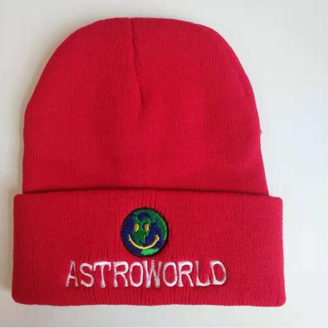 New Travi$ Scott ASTROWORLD Knitted Hat embroidery Warm Winter Beanie