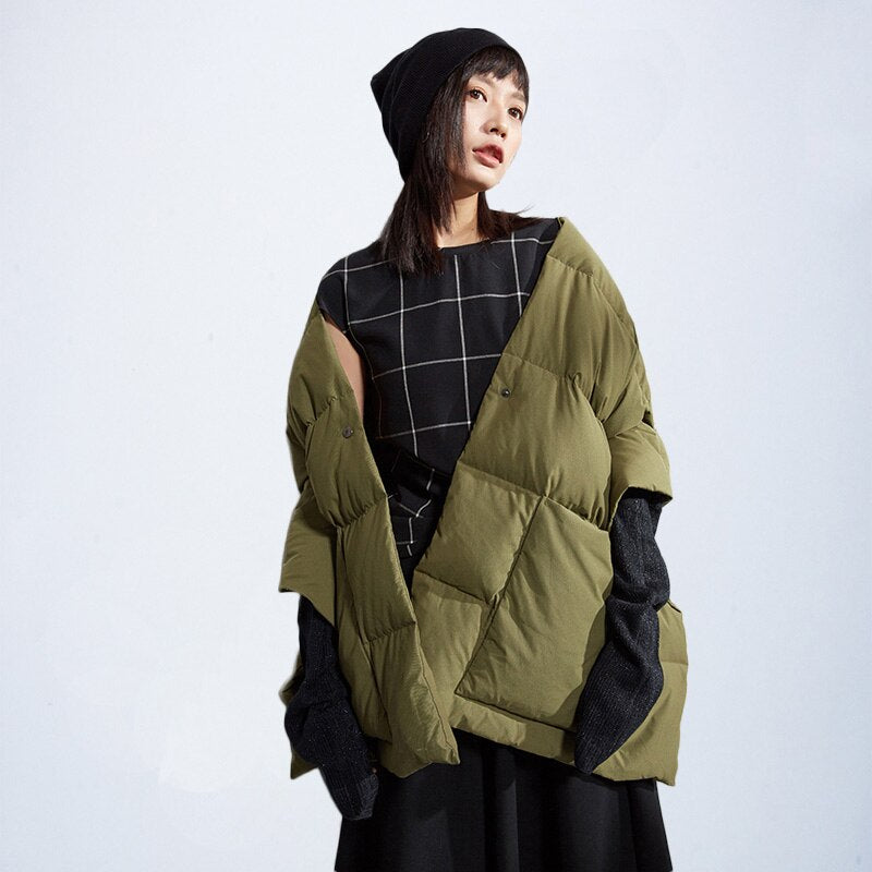 Warm Winter Female Coat Black Clothing Women Jacket Cotton Women Winter Sleeveless Jacket Coat Fashionable Spring